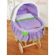Berceau et parure complète brodée violet