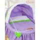 Berceau et parure complète brodée violet