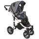 Poussette duo Tirso bleu marine moucheté