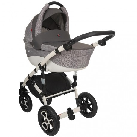 Poussette duoTirso marron gris mouchete Poussette bebe 2 en 1