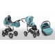 Poussette duo Tirso turquoise marron moucheté