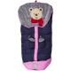 Chancelière Footmuff bleu rose hippo babygo