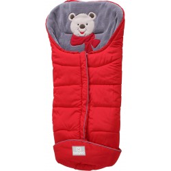 Chancelière Footmuff rouge ours