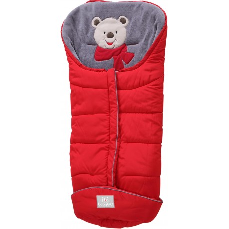 Chancelière Footmuff rouge ours