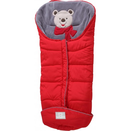 Chancelière Footmuff rouge ours