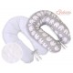 Coussin d'allaitement double face éléphant gris