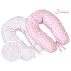 Coussin d'allaitement double face éclair rose