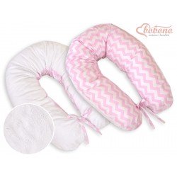 Coussin d'allaitement double face éclair rose