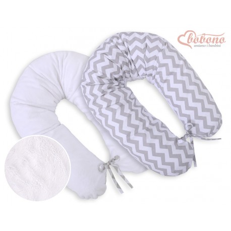 Coussin d'allaitement double face éclair gris