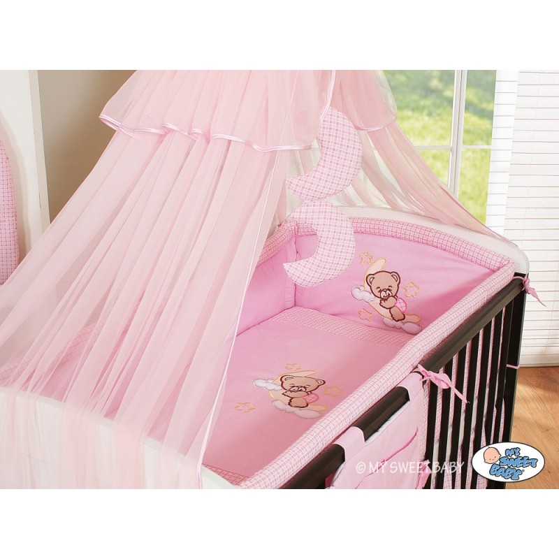 parure lit bébé bois joli rose 100x135