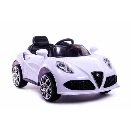 Voiture électrique style 4C blanche - voiture électrique pour enfant