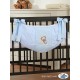 Lit et Parure de lit bébé bonne nuit bleu