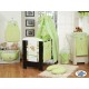 Lit et Parure de lit bébé bonne nuit vert