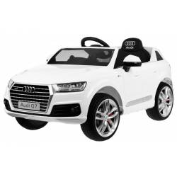 Voiture électrique pour enfant Audi Q7 S Line peinture blanche - pack luxe