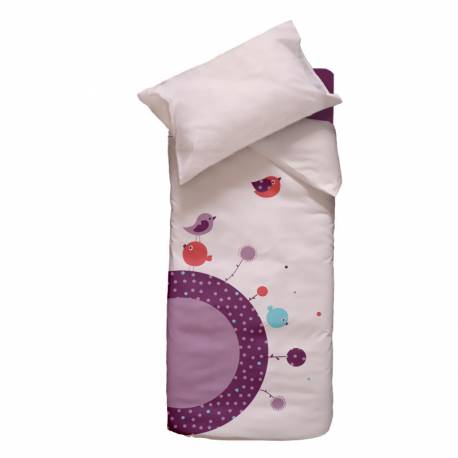 Parure housse de couette et taie d'oreiller birdy