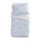 Parure housse de couette et taie d'oreiller Little Stars Ciel