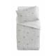 Parure housse de couette et taie d'oreiller Little Stars Grise