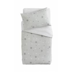 Parure housse de couette et taie d'oreiller Little Stars Ciel