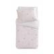 Parure housse de couette et taie d'oreiller Little Stars rose