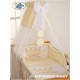 Parure de lit bébé prince ou princesse crème