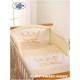 Parure de lit bébé prince ou princesse crème