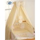 Lit et Parure de lit bébé prince ou princesse crème