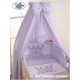 Lit et Parure de lit bébé prince ou princesse violet