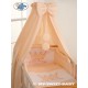 Lit et Parure de lit bébé prince ou princesse pêche