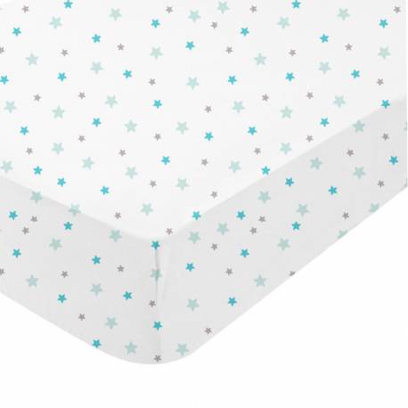 Drap housse en mousseline flocon l'ourson pour lit bébé