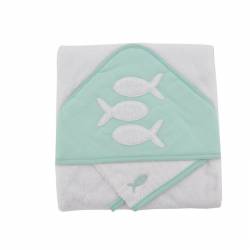 coffret sortie de bain + gant poisson