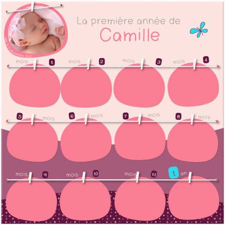 Cadre photo première année de bébé