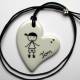 Bijou pendentif personnalisé coeur 4 personnages