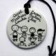 Bijou pendentif personnalisé rond 4 personnages