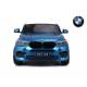 voiture électrique pour enfant BMW X6 M métallisée bleue, siège cuir