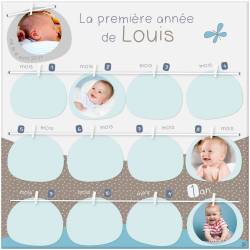 Cadre pêle mêle "ma 1ère année" Elfinou personnalisable