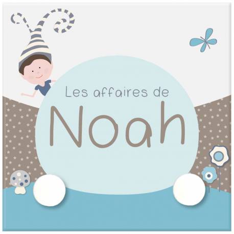 Porte manteaux deux patères elfinou personnalisable