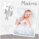 Toile photo naissance sans miroir MLB personnalisable