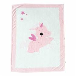 Couverture microdoux Jolly la licorne de Domiva