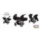 Poussette duo ou trio TWINNY premium pour jumeaux noir