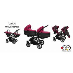 Poussette duo ou trio TWINNY premium pour jumeaux Silver