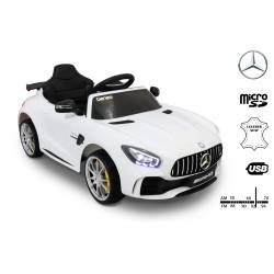 Voiture électrique pour enfant Mercedes Benz GTR blanche