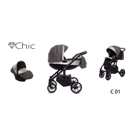 poussette trio Chic - 4 coloris