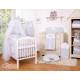 Parure de lit bébé deux coeurs blanc à pois noir