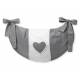 Parure de lit bébé deux coeurs gris anthracite