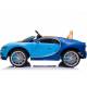 Voiture électrique Bugatti Chiron bleue pour enfant