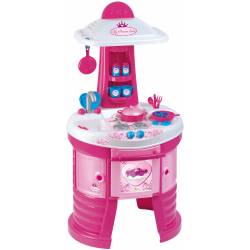 Cuisine pour enfant avec accessoires Unogiochi modèle rond Princesse rose