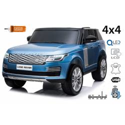 voiture électrique pour enfant Range Rover blanche, siège cuir