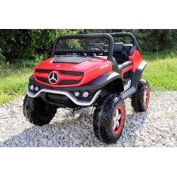 Voiture électrique pour enfant Mercedes Benz Unimog rouge