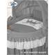 Berceau et parure complète avec jupe gris anthracite