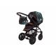 poussette simple XQ Sline S05 jungle (noir et vert)